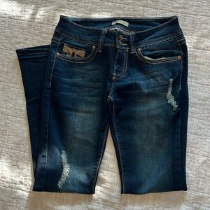 YMI Ripped Flare Jeans
